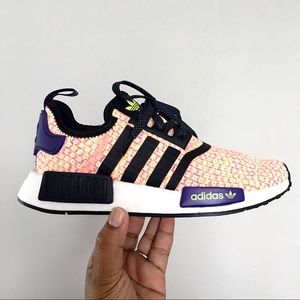Adidas NMD R1 Solar Yellow Purple Shoes